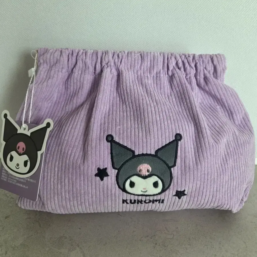 쿠로미 코듀로이 파우치 라벤더 새상품