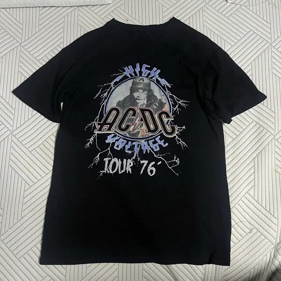 ACDC 반팔 S-M 빈티지 락티 밴드 데일리 공용