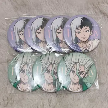 Dr.STONE 이시가미 센쿠 아사기리 겐 캔뱃지 카페 믹스가든