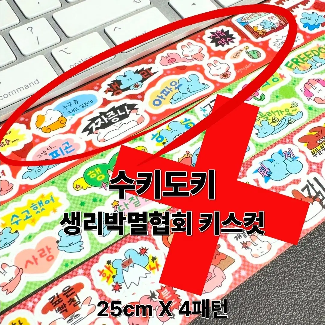 수키도키 생리박멸협회 키스컷 25cm X 4패턴
