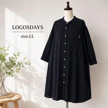새상품급 빅 사이즈 LOGOSDAYS 체크 원피스