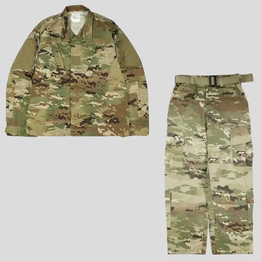 SNC MANUFACTURING US ARMY 미육군 카키 베이지 멀티캠 카모 OCP 8415-01-623-5178 립스탑 투웨이지퍼 밀리터리 컴뱃셔츠 캐주얼자켓 벨티드 버튼플라이