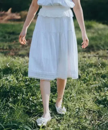 [ idem ] cotton lace vintage skirt