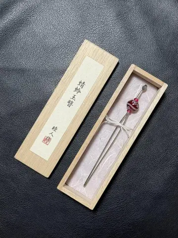 비녀 잠자리 구슬 비녀 무츠토시 작 2개 축 오동나무 상자 머리 장식 기모노 유카타 일본 의류 와양절충