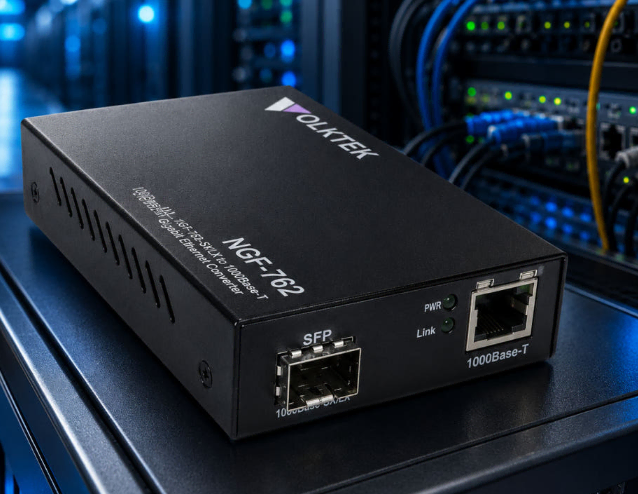 (새상품)VOLKTEK 볼텍 정품 NGF-762 기가비트 SFP 모듈형 광컨버터