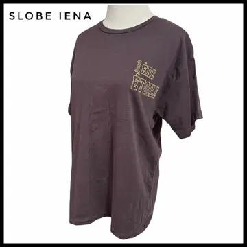 SLOBE IENA 로고T셔츠 브라운 반팔 면100% 정가6380엔