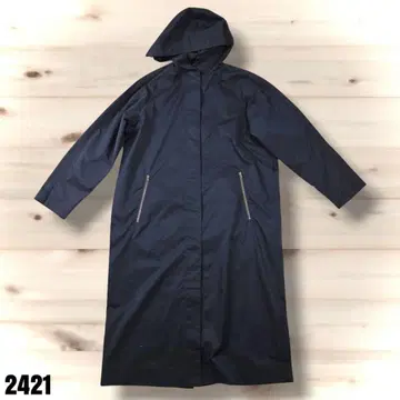 BARNYARDSTORM 새상품급 후드 부착 롱 코트 네이비 2421