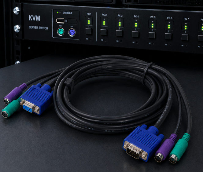 [딜러직판가/새상품]NDS KVM 서버스위치 전용 KVM-AMF-2M 올연장 케이블