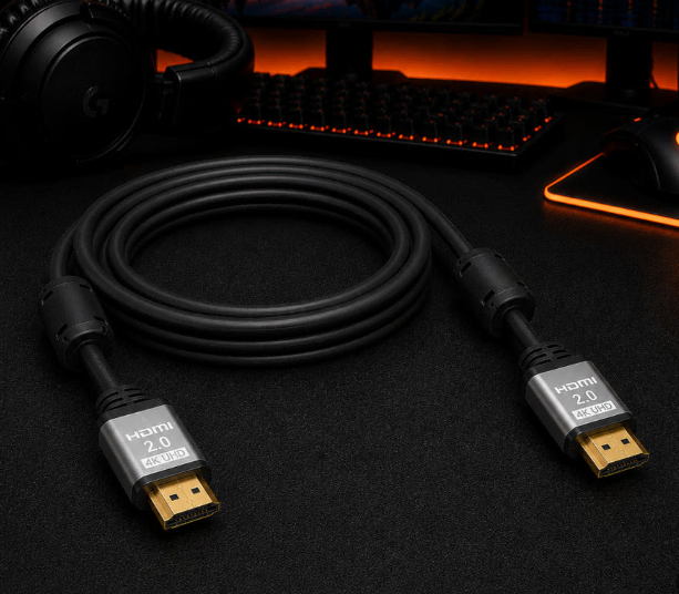 (새상품)PS5 특화제품 신길전자 HDMI 2.0 4K 3D FHD 실버메탈 케이블 5M