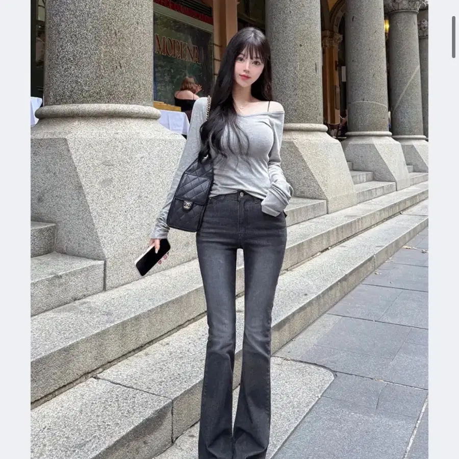메이윤 포켓데님 흑청