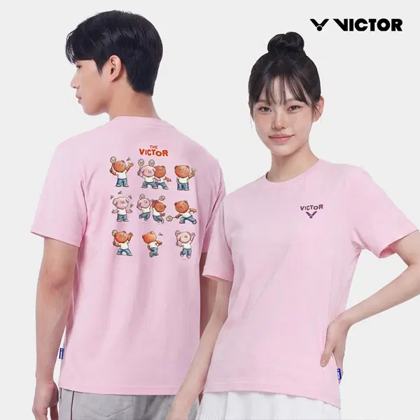 빅터 배드민턴의류 POSING FRIENDS 공용 오버핏 티셔츠 (VTC6CTO104U)