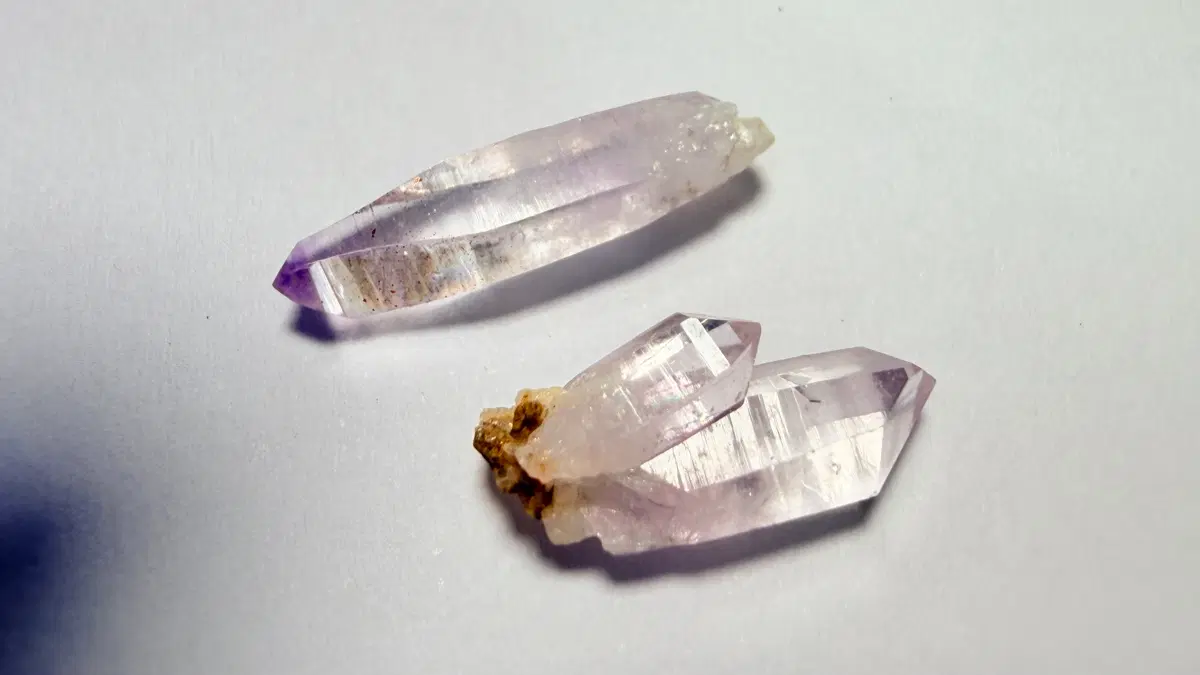 No.6039 천연 멕시코 베라크루즈 자수정 원석2개 8.2ct