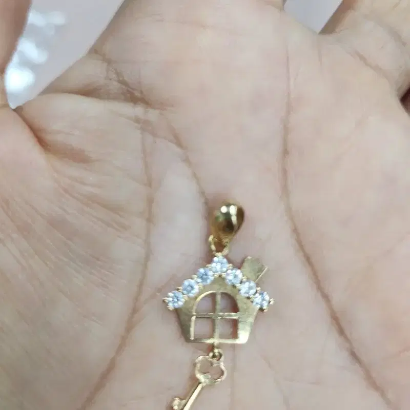 14k 집 열쇠 금목걸이 펜던트