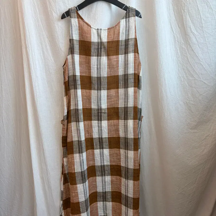 체크 코튼 원피스(M)