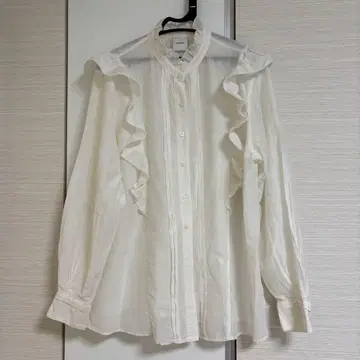 Spick & Span 프릴 블라우스 화이트