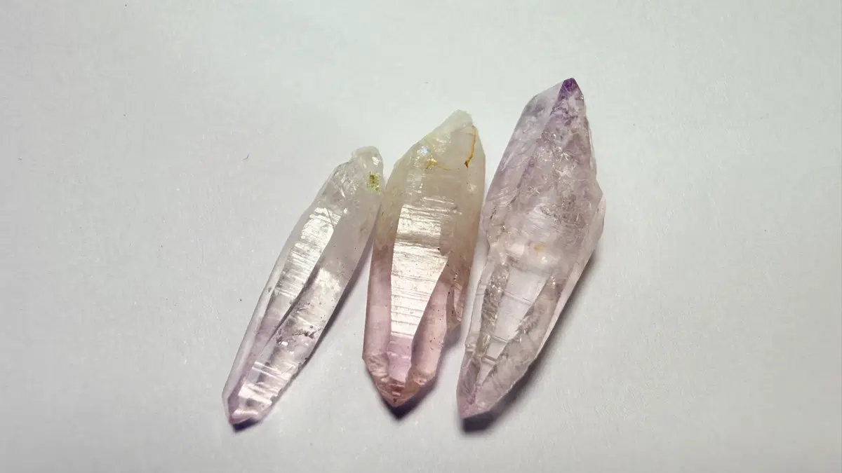 No.6037 천연 멕시코 베라크루즈 자수정 원석3개 11.5ct