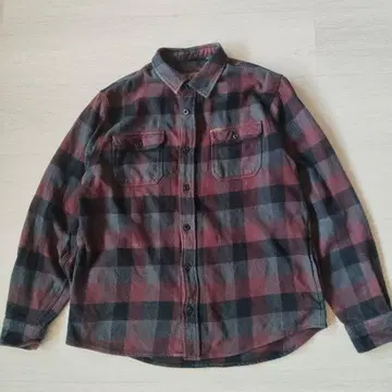 90s ORVIS 체크 헤비 플란넬 셔츠 포켓 부착 L
