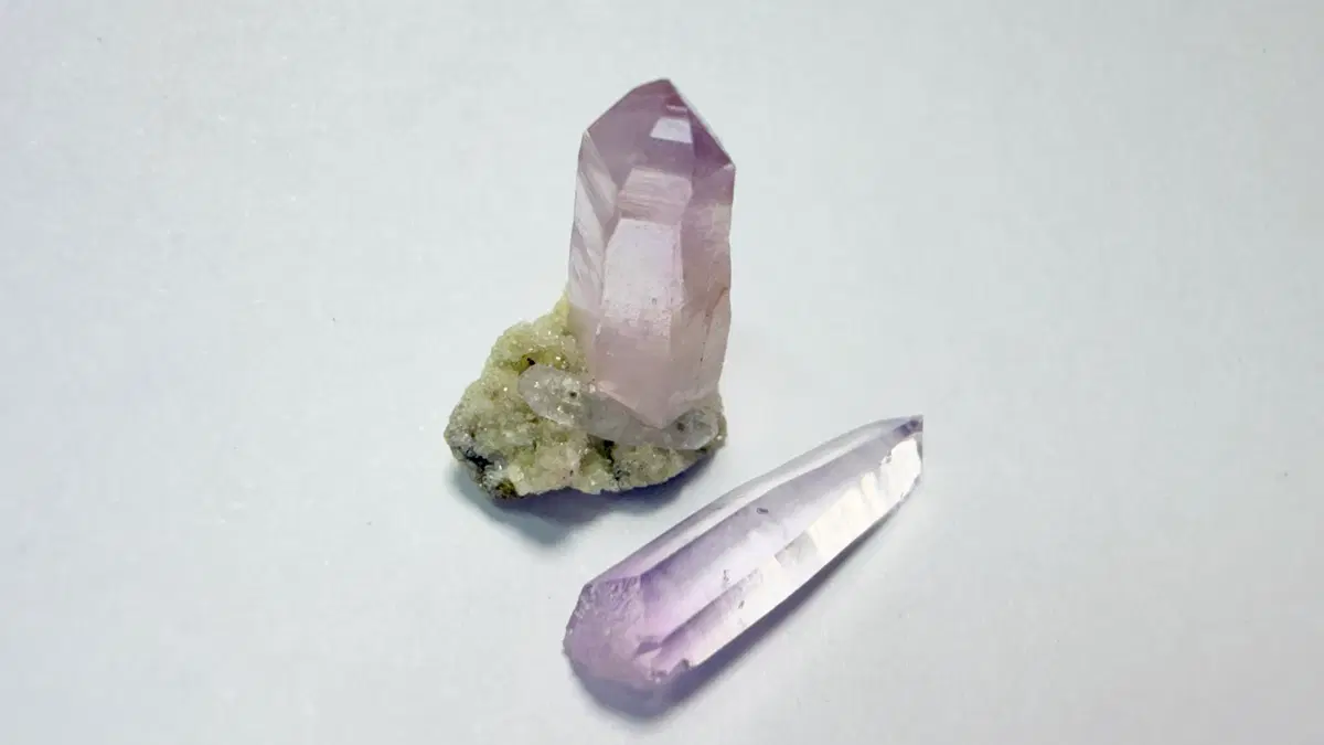 No.6030 천연 멕시코 베라크루즈 자수정 원석2개 7.8ct