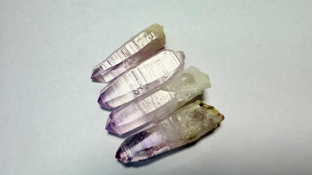 No.6026 천연 멕시코 베라크루즈 자수정 원석4개 9.6ct