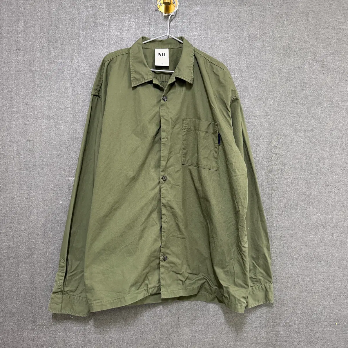 NII 아동 145 카키 긴팔 셔츠 BO2790