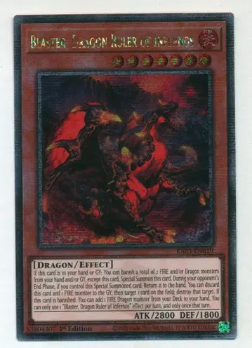 코나미 몬스터 [염] RA03-EN010 BLASTER, DRAGON RULER OF INFERNOS (1st EDITION) 25th 시크