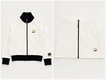 PUMA 셋업 트랙 자켓 스커트 화이트 XS