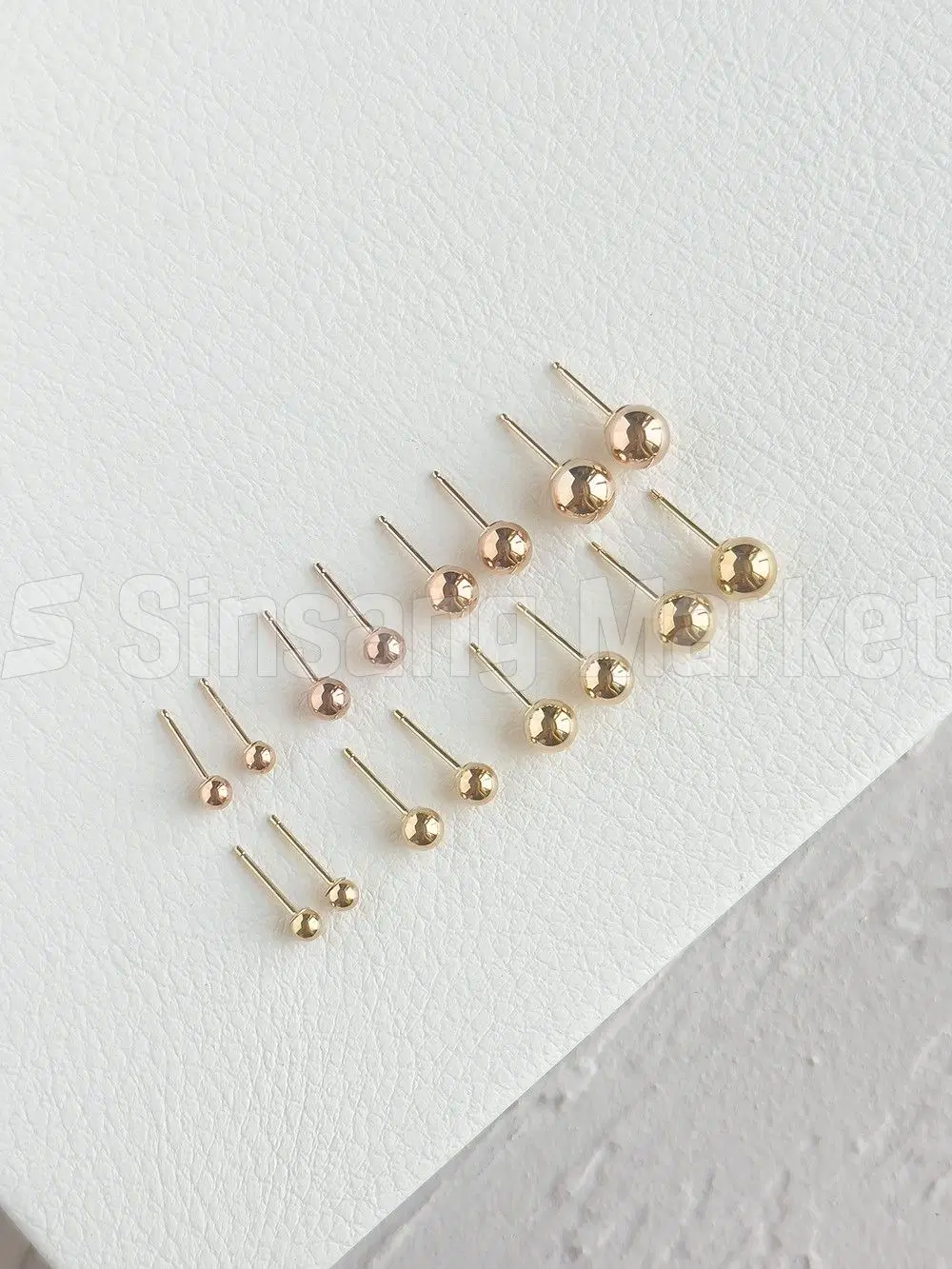 [빠른발송] 14k 기본 금볼 피어싱 2-6mm