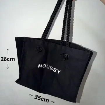 MOUSSY 토트백 블랙 로프 핸들