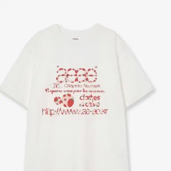 에이이에이이 WEB LOGO T-SHIRTS [STRAWBERRY]
