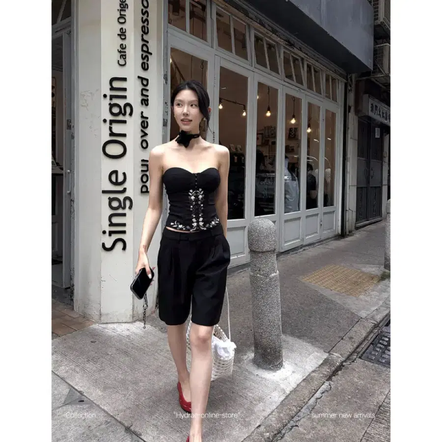 HYDRAE 팬츠 바지 여름 스트레이트 레그 정장 바지 반바지