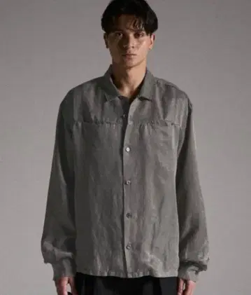 Grancy 빈티지 페이드 오픈 카라 셔츠 S