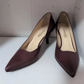 elegance 히미코 펌프스 와인 레드 다크 브라운 25cm
