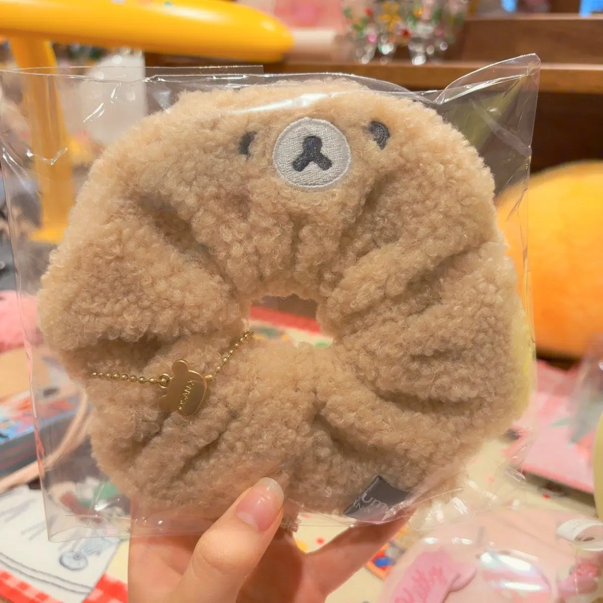 산엑스 리락쿠마 인형 머리끈