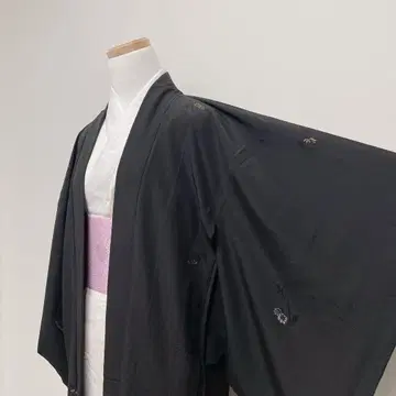 겉옷 단의 매화꽃 금실 은실 블랙 기모노 101t