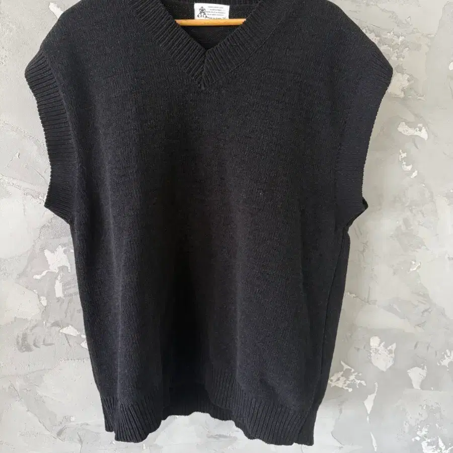 블랙 아크릴 니트 조끼3XL