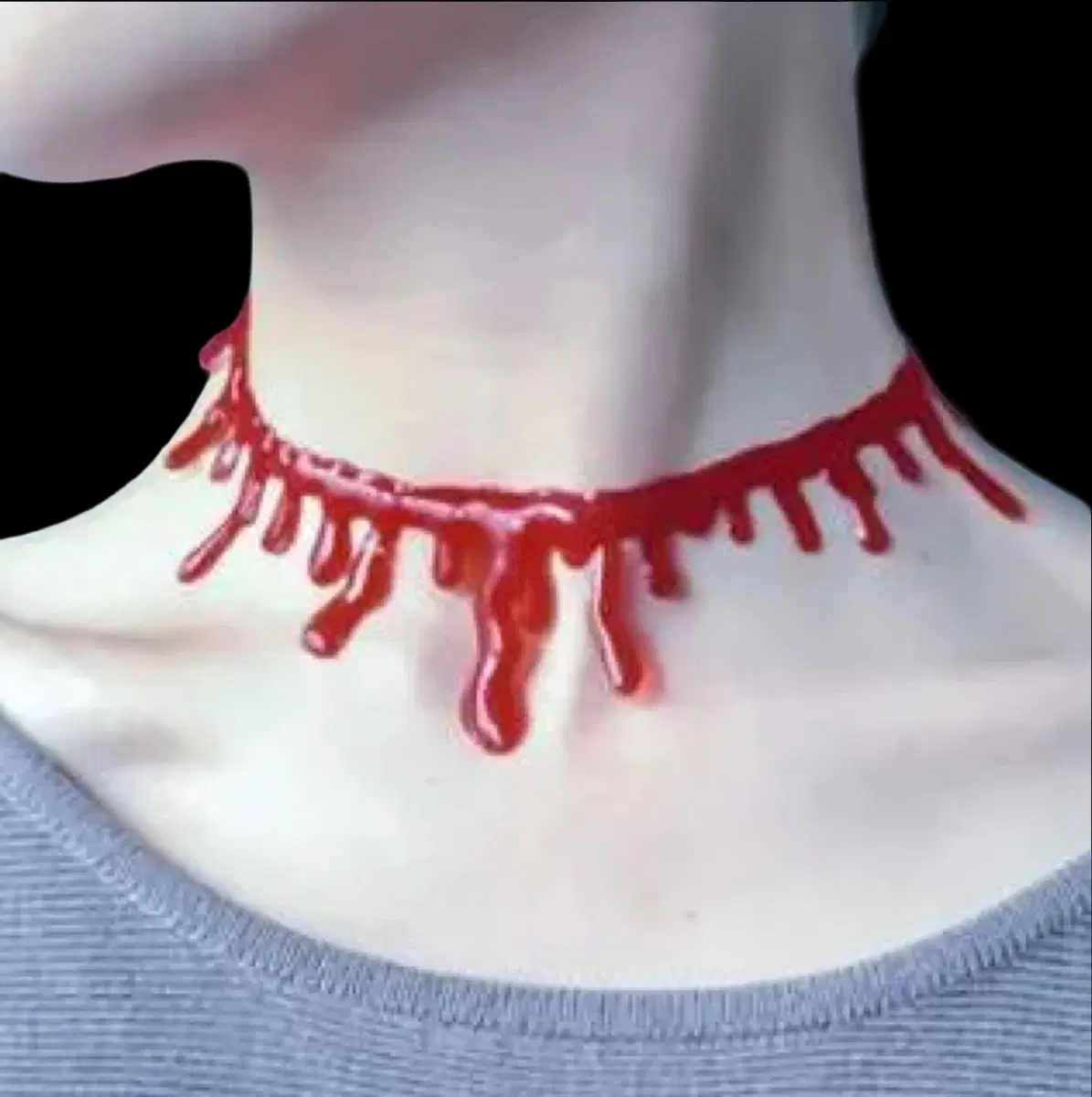 피 모양 젤리 초커 목걸이 S급