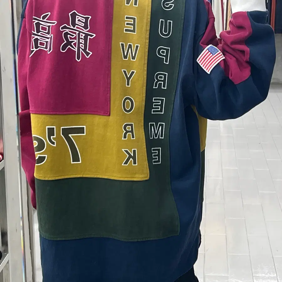 (XL) 슈프림 20SS 7's 럭비 롱슬리브 멀티컬러 카라티 카디널