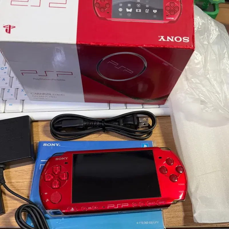 소니 psp-3000 rr 레드 S급