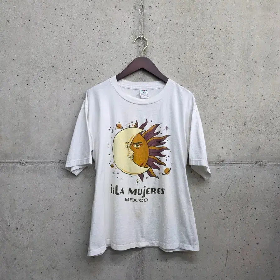 [xl]90s 멕시코 이슬라 무헤레스 선앤문 반팔 티셔츠
