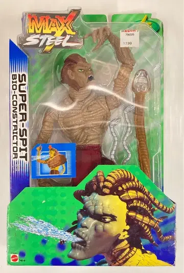 MATTEL MAX STEEL SUPER SPIT BIO CONSTRICTOR