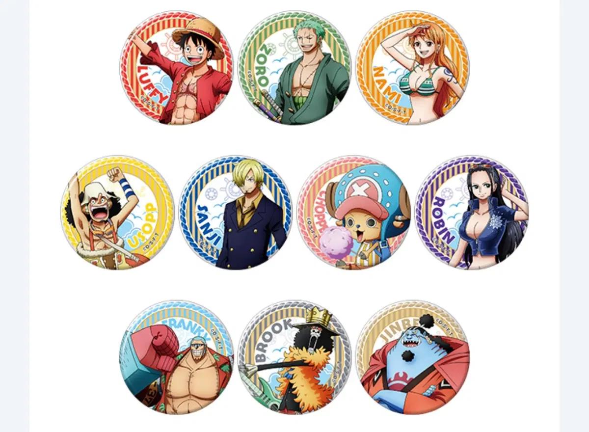 ONE PIECE SUNMARA SIRRE 무기와라 스토어 출장점 캔 배지 컬렉션 나미-> 상디or쵸파or루피 교환 구합니다
