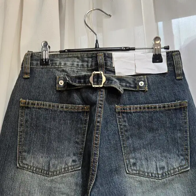 S,M,L 656 뒤벨트 부츠컷 워싱 데님