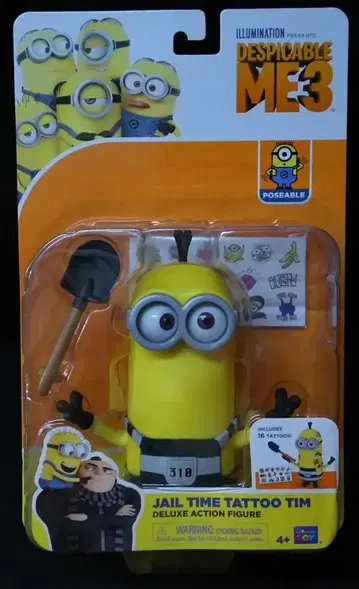 THINKING TOY DELUXE ACTION FIGURE JAIL TIME TATTOO TIM