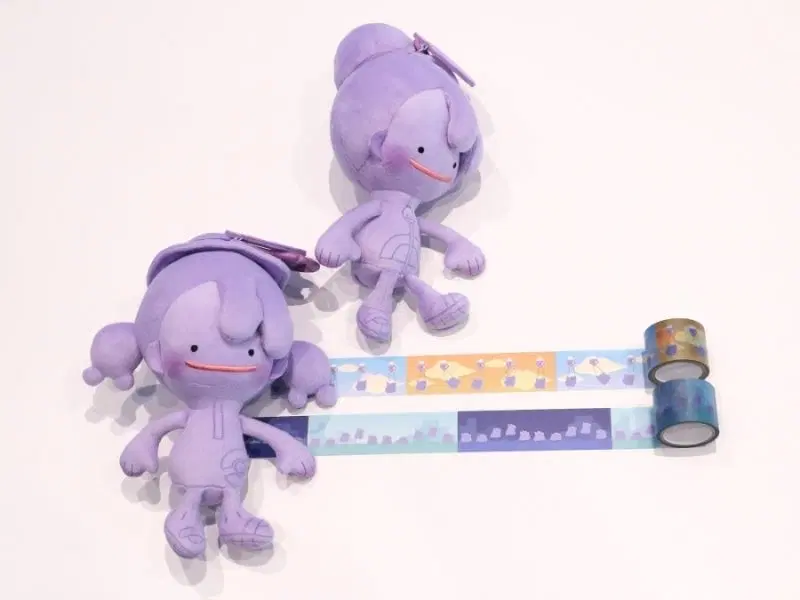 포켓몬 변신메타몽 옐로우 블루 인형 카라비너 키링