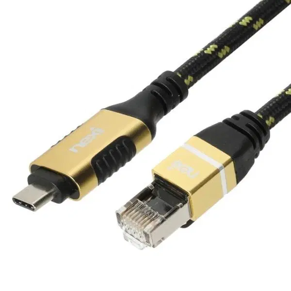 USB C타입 기가비트 이더넷 케이블 블랙골드