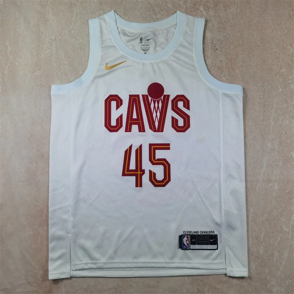 NBA 농구복 라이더스 45호 미첼 화이트 핫프레스 스윙맨