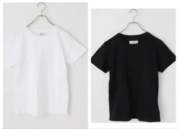 미사용 택 포함 [ muller of yoshiokubo ] 티셔츠 2장 화이트 x 블랙