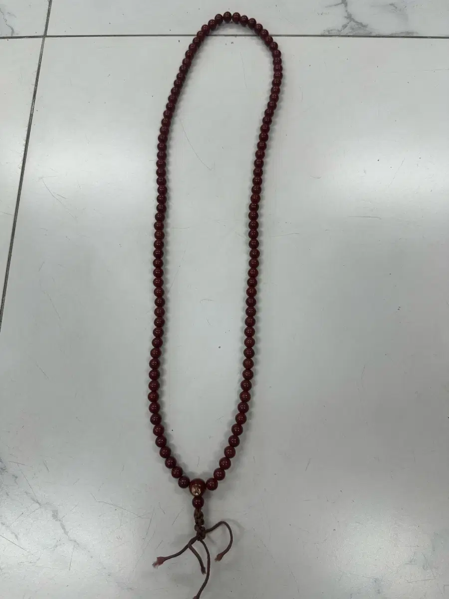 관영구 렌즈 불상 모주 8.5mm 원석 108 염주 목걸이 42cm 판매합니다