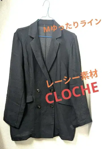 CLOCHE 레이시 소재 W 테일러드 자켓 루즈핏 M