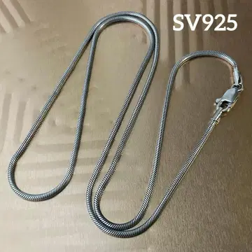 SV925 스네이크 체인 목걸이 47cm 실버925 새상품급